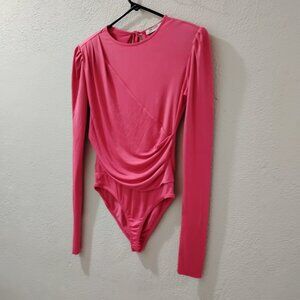 ZARA TRAFALUC -S (26) SOFT LYCRAS FABRICS-BODYSUIT-BUBBLEGUM PINKS